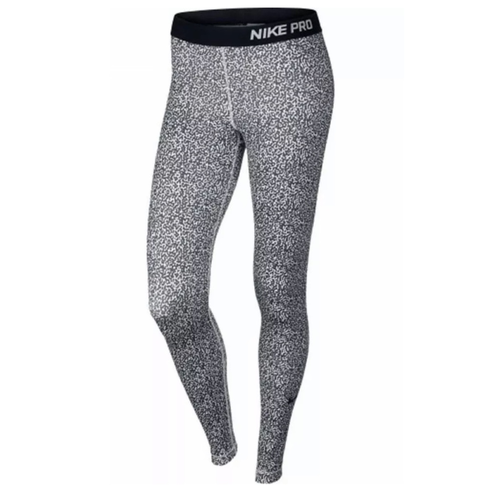 NIKE Pro DRI-FIT Mezzo Black Printed Leggings - Picture 1 of 6